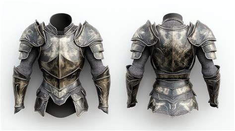 A Full Suit Of Medieval Knights Armor Shown Both Assembled And