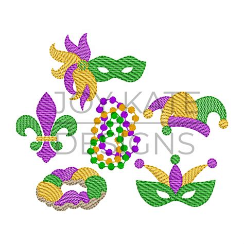 Build Your Own Mardi Gras Set Of Embroidery Designs Joy Kate Designs