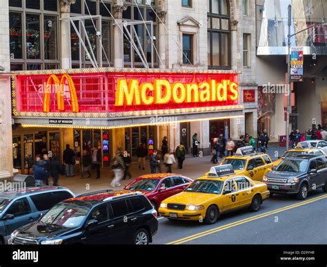 Mcdonald S Restaurant Nd Street Times Square Nyc Stock Photo Alamy