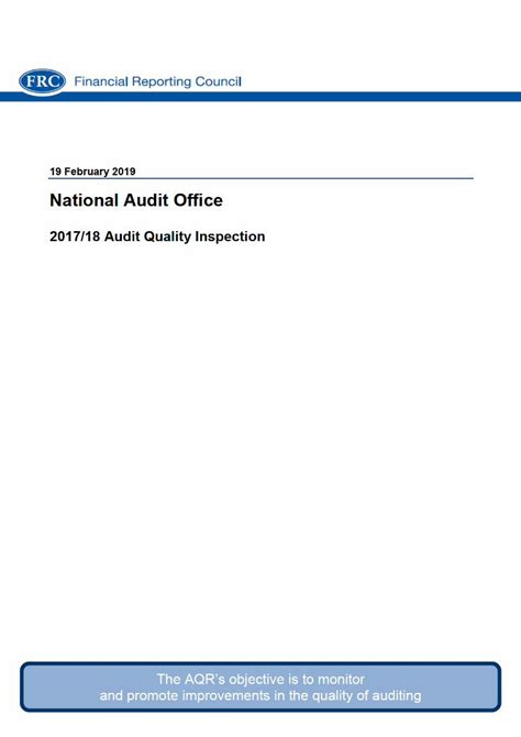 PDF About The FRC And Its Audit Quality Review Team Examples Of