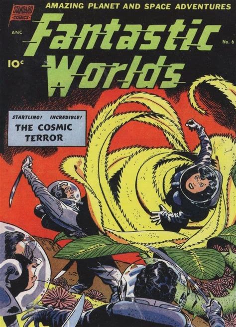 Fantastic Worlds S Sci Fi Comic Book Cosmic Terror Postcard