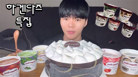 MUKBANG 하겐다즈 특집 아이스크림 케이크와 종류별로 아이스크림 하겐다즈 플렉스 해보자 Hagen Dazs