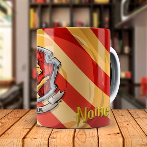 Caneca Personalizada Harry Potter Grifin Ria Nome Elo