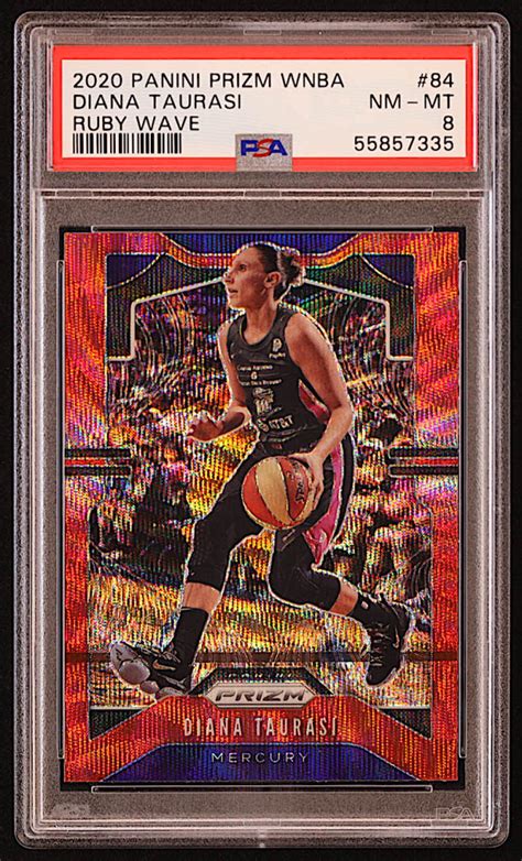 Diana Taurasi 2020 Panini Prizm WNBA Prizms Ruby Wave 84 PSA 8