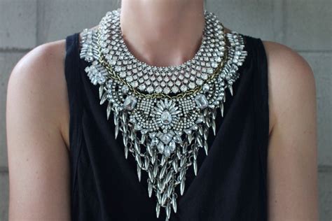 Statement Necklace Handcrafted Harlem Silver And Bronze Crystal