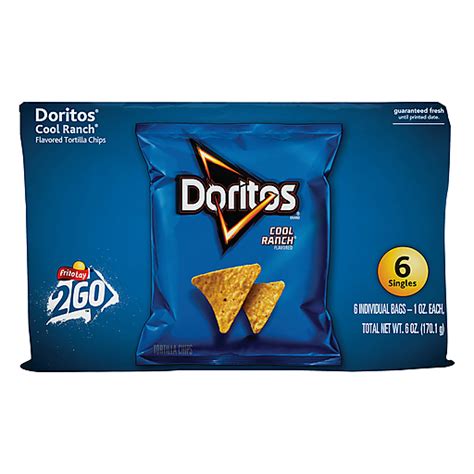 Doritos Tortilla Chips Cool Ranch Flavored 6 Ea Pantry Carlie Cs