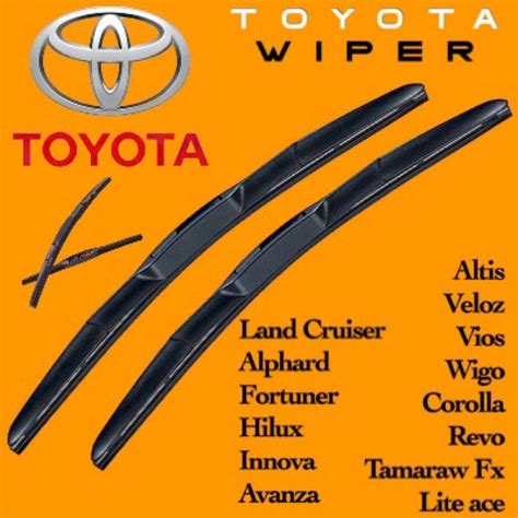 Toyota Wiper New Heavy Duty Hybrid Type Fortuner Hilux Avanza Innova