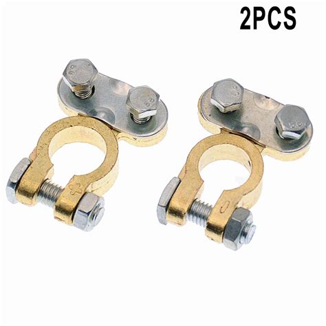 2pcs Automotive Battery Terminal Wire Cable Clamp Quick Release Connector For Car Truck Van