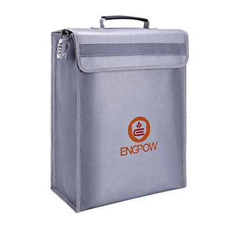 ENGPOW Large Fireproof Bag,Fireproof Lock Box Bag for Documents ...