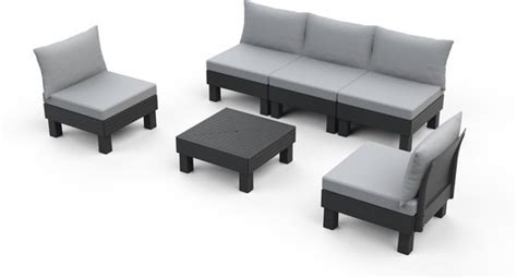 Keter Elements Loungeset 5 A 6 Personen Antraciet Bol