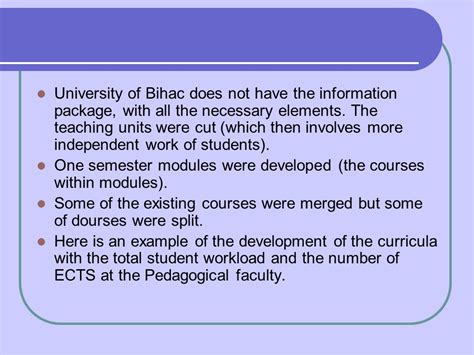 University Of Biha Tempus Joint European Project Introduction Of The