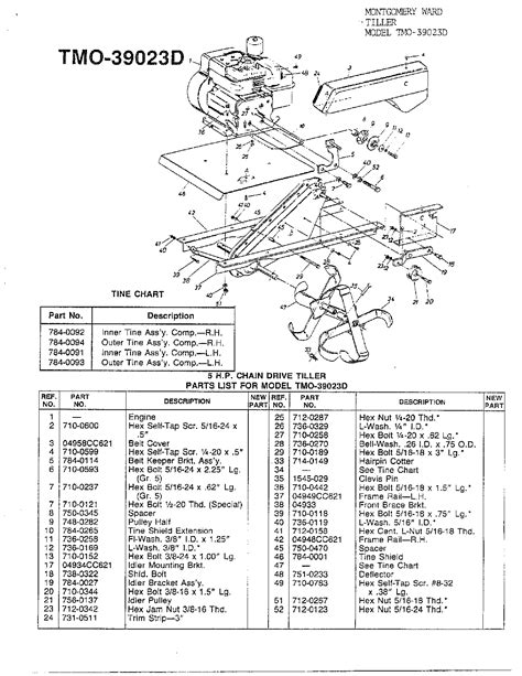 Mantis Tiller Parts Diagram