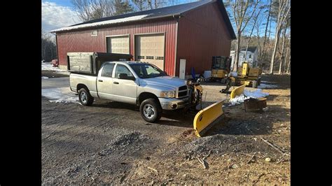 Dodge Ram Plowing Snow Youtube