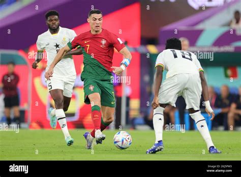 Doha Qatar 24th Nov 2022 Cristiano Ronaldo Of Portugal Dribbles The