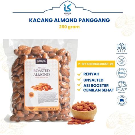 Kacang Almond Roasted Kupas Gr Panggang Original Lazada Indonesia