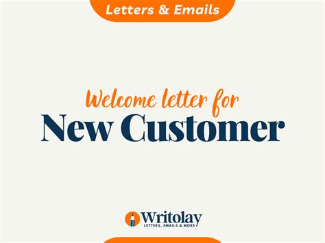 New Customer Welcome Letter Template