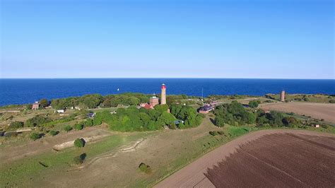 Rügen-Foto: Luftaufnahme der Leuchttürme und des Peilturms am Kap Arkona