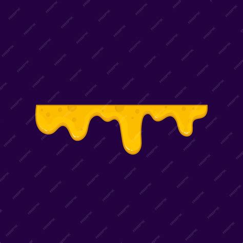 Illustration of melting cheese | Premium Vector