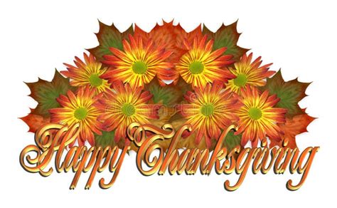 Thanksgiving Greeting Card 3D Text Stock Illustration Illustration Of