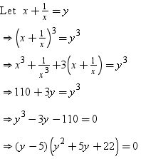 x cube + 1/x cube = 110 find the value of x + 1/x - Maths - Number Systems - 2556101 ...