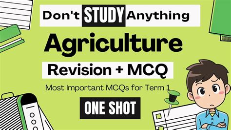 Class 10 Agriculture Mcq Questions For Cbse Most Important Mcqs For