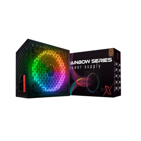 Fonte Atx 800w Rainbow Rgb Automatica Brx 80 Plus Bronze Bftech A