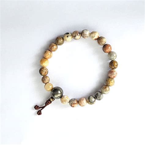 Crazy Lace Wrist Mala New Still Sitting Meditation Supply