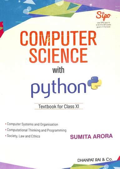 Buy Computer Science With Python Textbook For Class 11 With Practical Book Book Sumita Arora