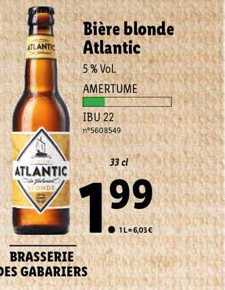 Promo Bière Blonde Atlantic chez Lidl iCatalogue fr