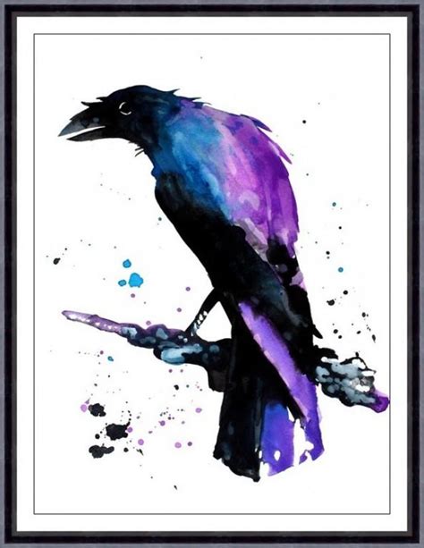 Crow, Original Watercolor Painting, Art Print From My Original ...