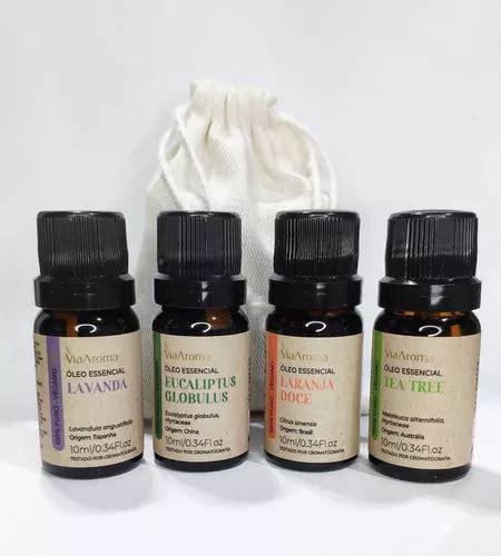 Kit De 4 Aceites Esenciales Via Aroma Aromaterapia 100 Pura