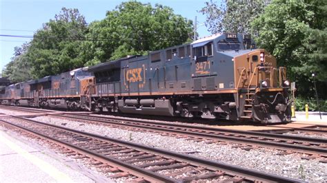 K Csx Loaded Coal Train East On The Oml At St Denis Md With