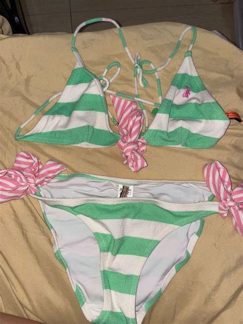 Juicy Couture Beach Surf Royalty BIKINI Y2k TWO PIECE Ukay Thrift