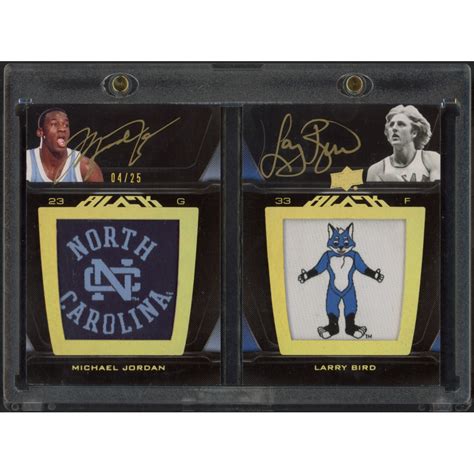 Michael Jordan And Larry Bird 2011 12 Exquisite Collection Ud Black Dual