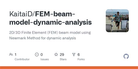 Github Kaitaid Fem Beam Model Dynamic Analysis 2d 3d Finite Element Fem Beam Model Using