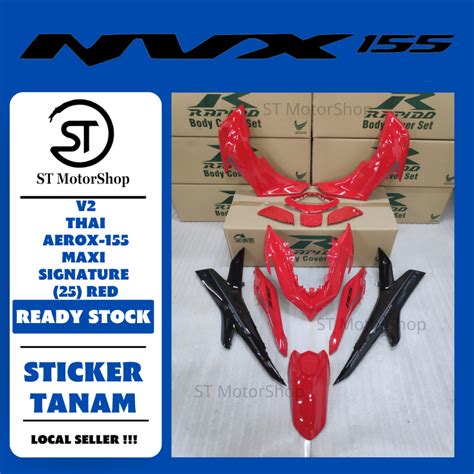 Yamaha Nv X Nvx V Thai Aerox Maxi Signature Red Cover Set