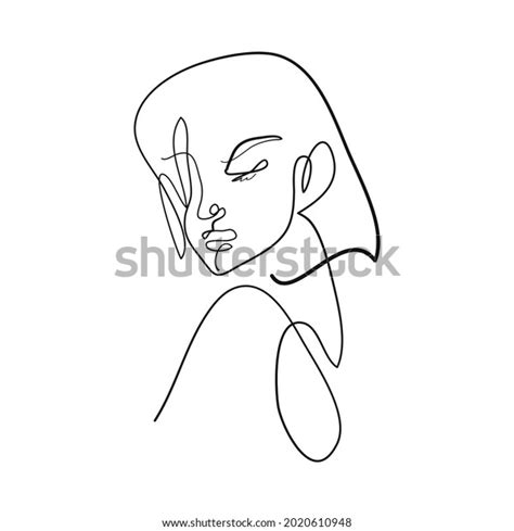 Ink Brush Naked Woman Silhouette Line Stock Vector Royalty Free