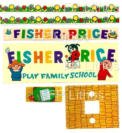 Fisher-price Little People School REPLACEMENT LITHOS Decals Stickers ...