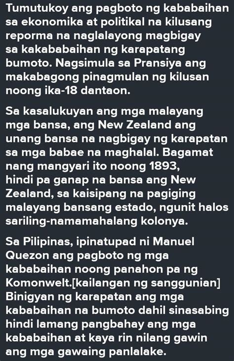 Kailan Nakamit Ng Mga Kababaihan Sa Pilipinas Ang Kanilang Karapatang