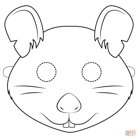 Rat Mask coloring page | Free Printable Coloring Pages