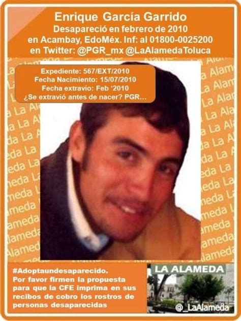 La Alameda EdoMex on Twitter TeBuscamos Enrique García Garrido