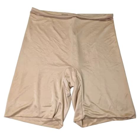 Spanx Shaping Shorts Size Large Beige Nude Firm Support Mid Thigh Shaper Picclick Uk