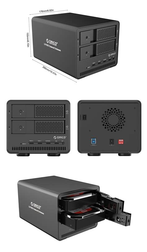 Buy Orico 9528RU3 2 Bay 3.5in Hard Drive RAID Enclosure Black [ORICO ...