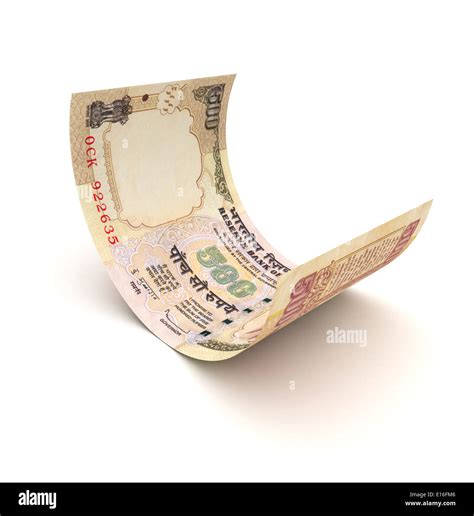 Curled Up Indian Rupee Isolated With Clipping Path Stock Photo Alamy