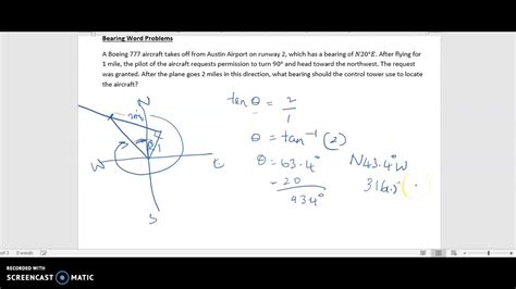 Bearings Word Problems Trigonometry Youtube