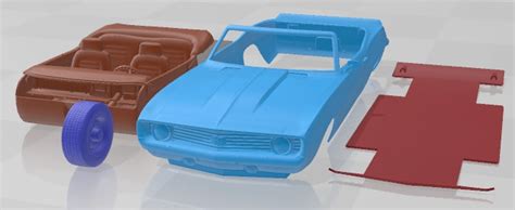 3D file Chevrolet Camaro 1969 Convertible Printable Car 🚙 ・3D printer ...