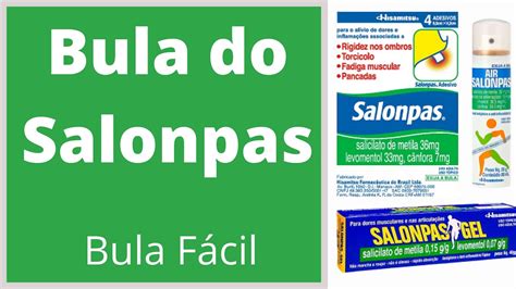 Bula Do Salonpas Como Usar Salonpas Bula Simples Efeitos Colaterais