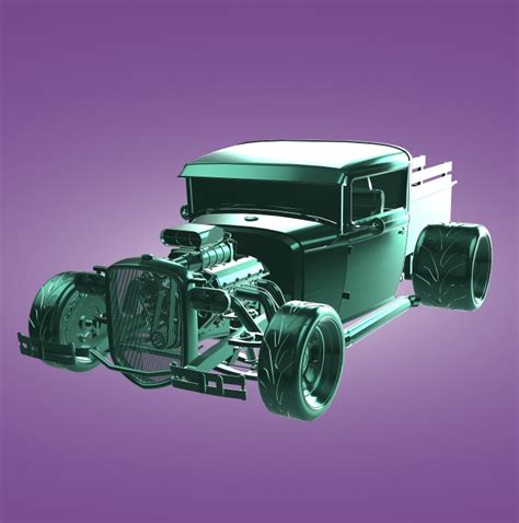Archivo Stl Ford Modelo A Pickup Hot Rodmodelo De Impresi N D Para Descargarcults