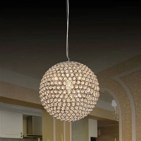 Buy Mamei Free Shipping Contemporary Crystal Round Ball Pendant Lamp For