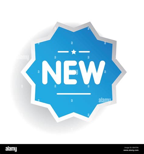 New Sticker Blue Stock Vector Image And Art Alamy